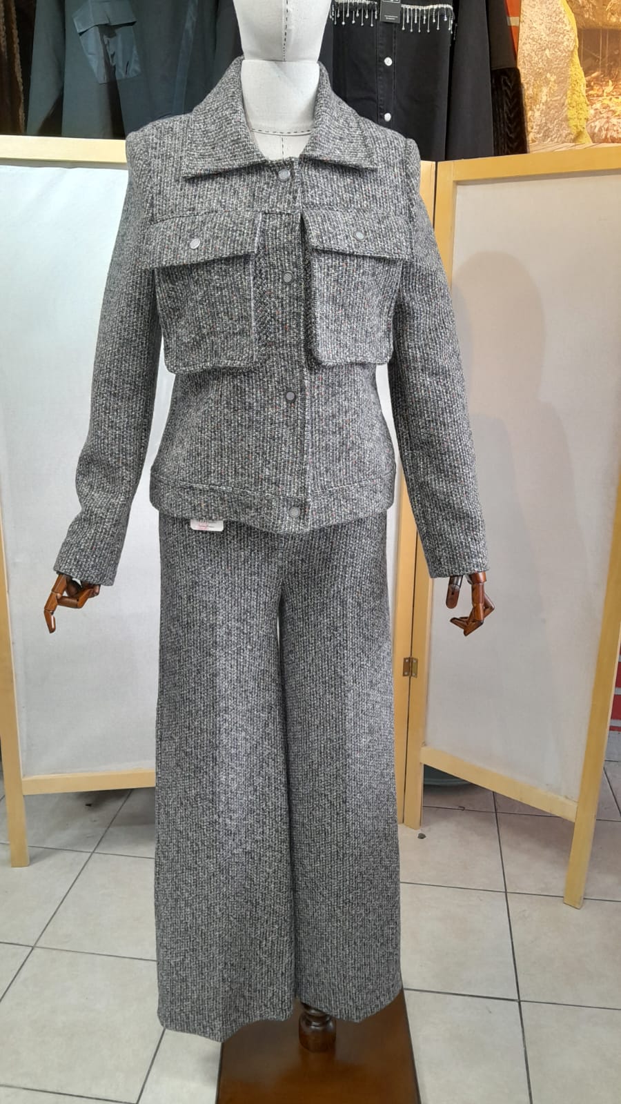 Kışlık Gri Cep DetaylıTakım